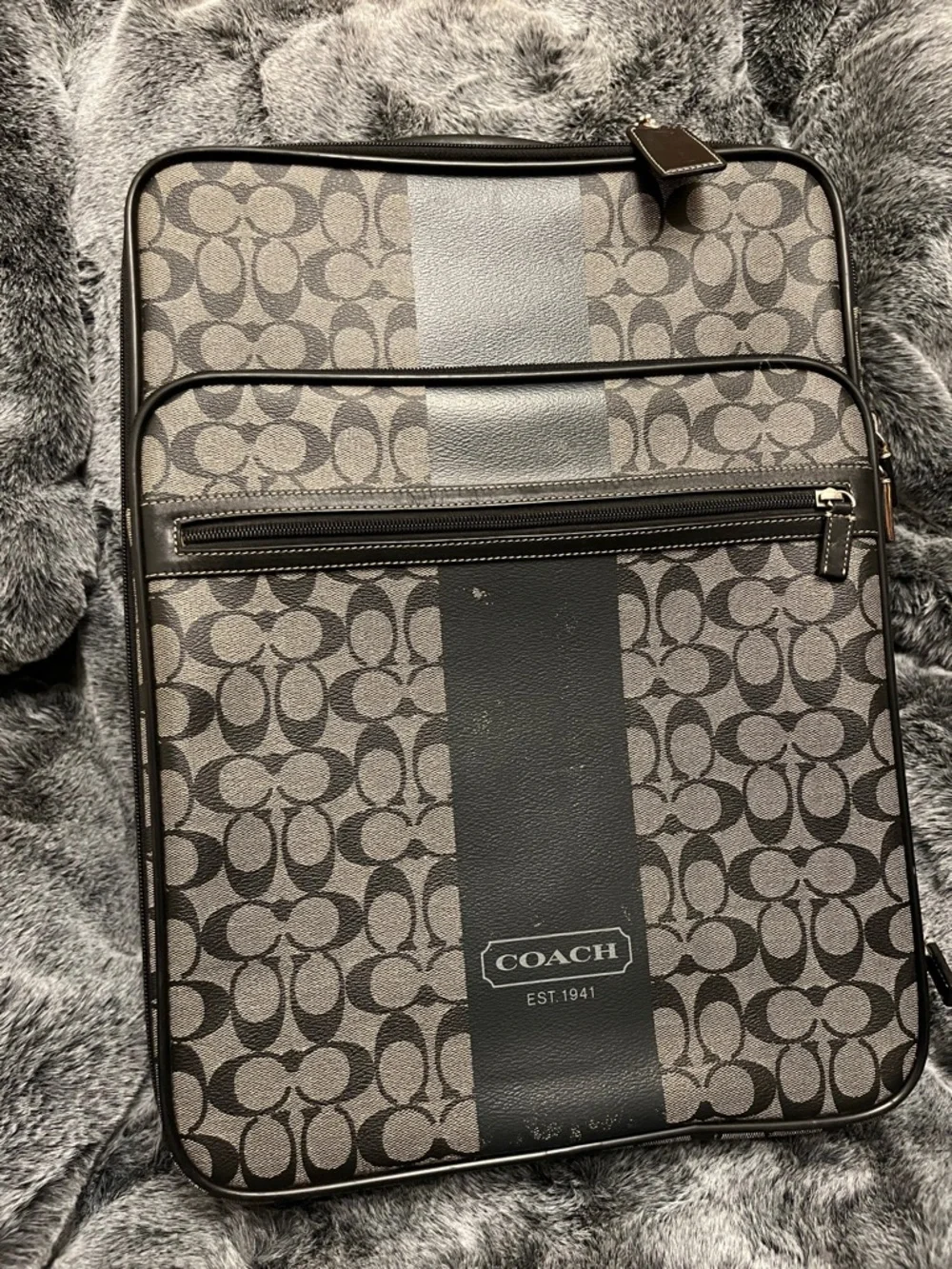 Coach unisex monogram logo all over carry on travel suit case bag - Picture 3 of 16